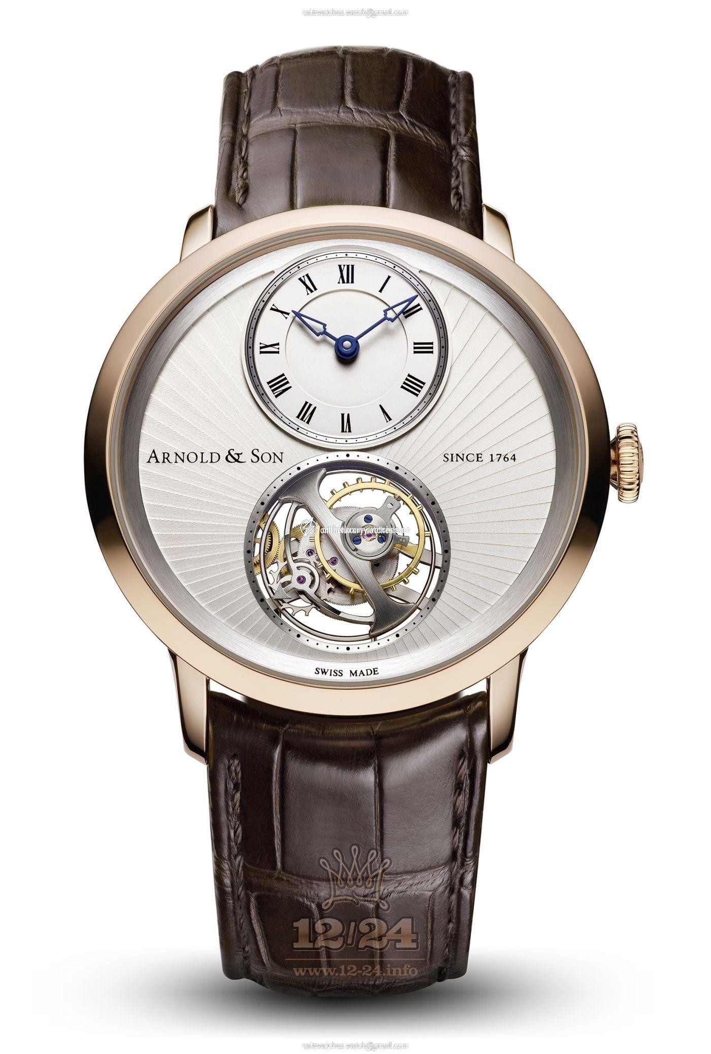 Arnold Son Instrument Collection Watch 1UTAR.S01A.C120A Red gold Case Silver Dial