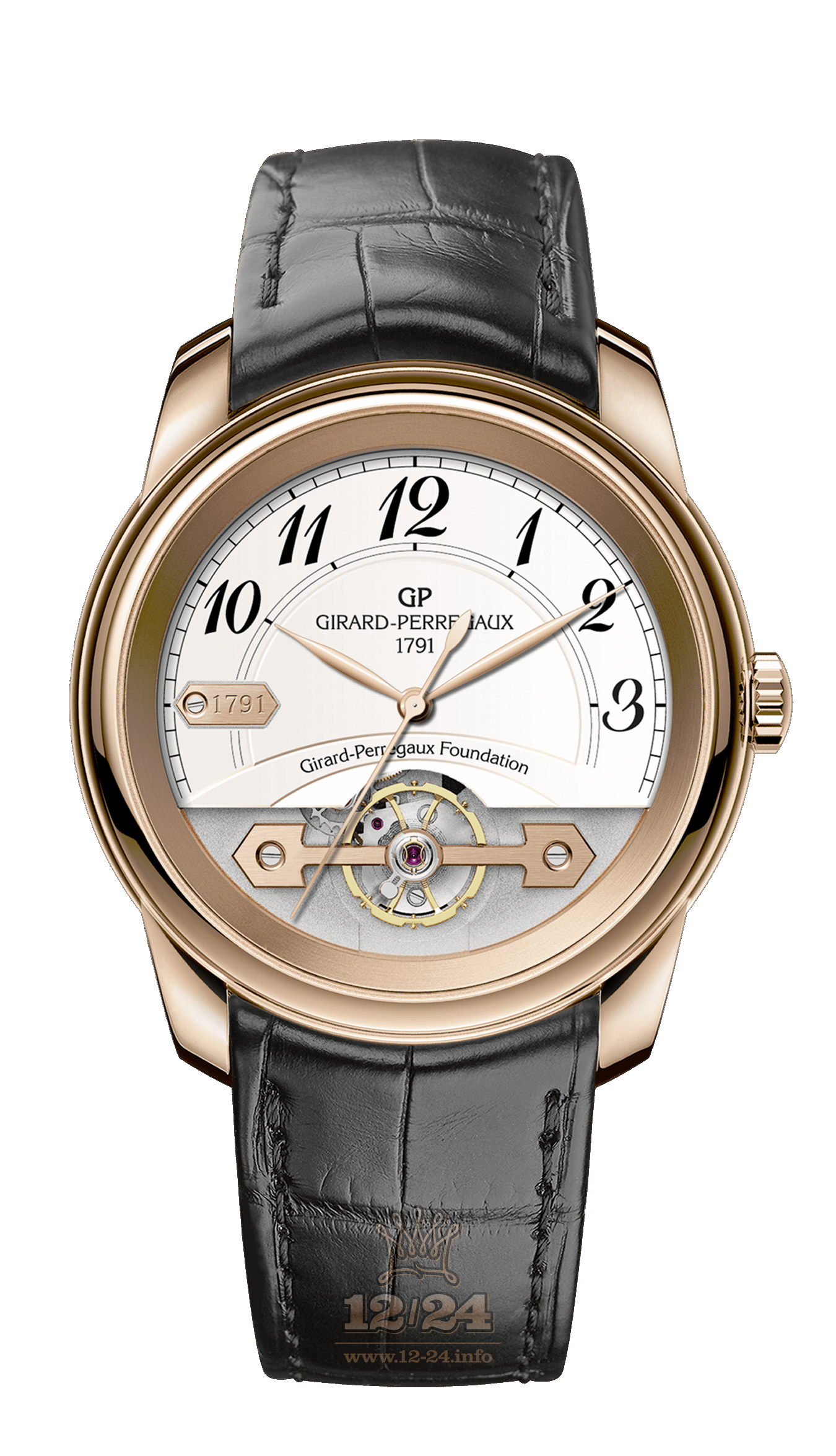 Girard Perregaux Heritage Watch 22500-52-000-BA6A Pink gold Case White Dial
