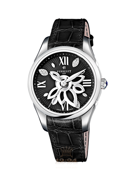 Perrelet Diamond Watch A2065/2 36 mm Stainless steel Case Black Dial