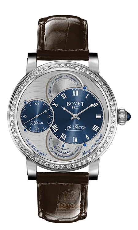 Bovet 19Thirty Watch RNTS0004-SD1 42 mm Stainless steel Case Gray Dark blue Dial