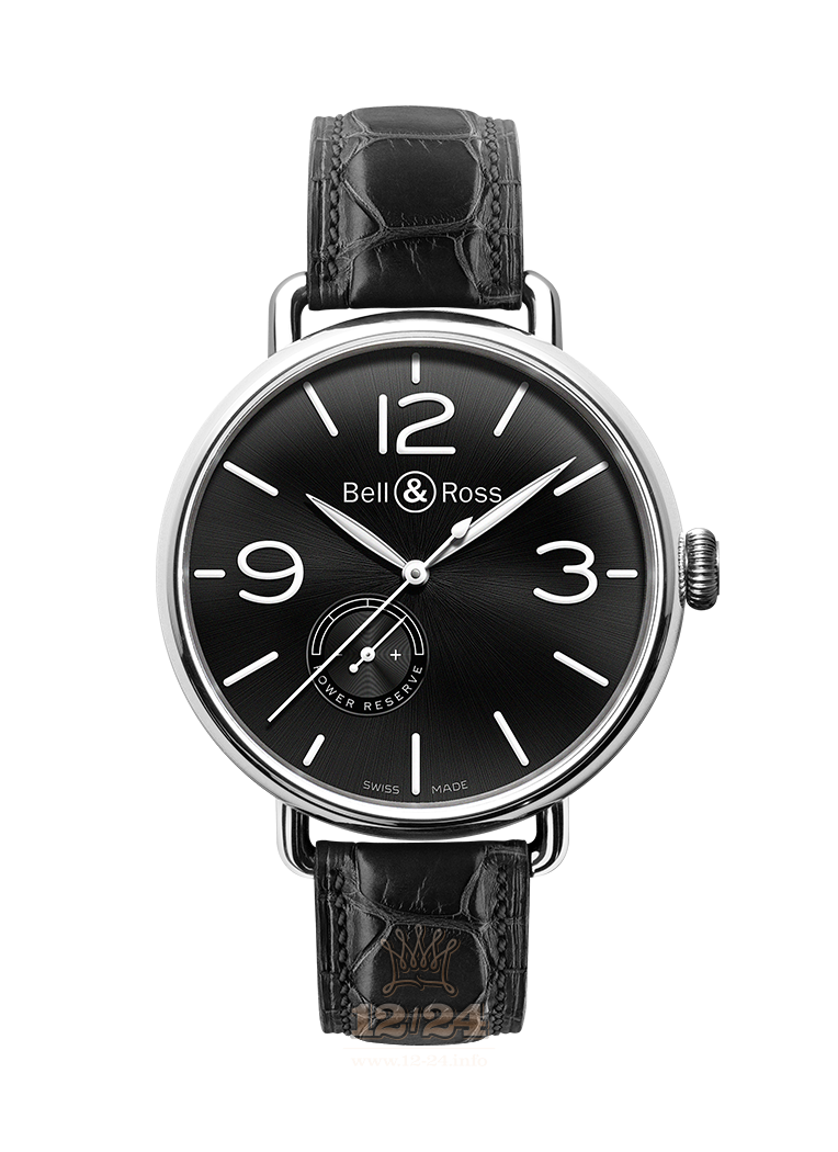 Bell & Ross Vintage Watch BRWW197-BL-ST/SCR 45 mm Stainless steel Case Black Dial