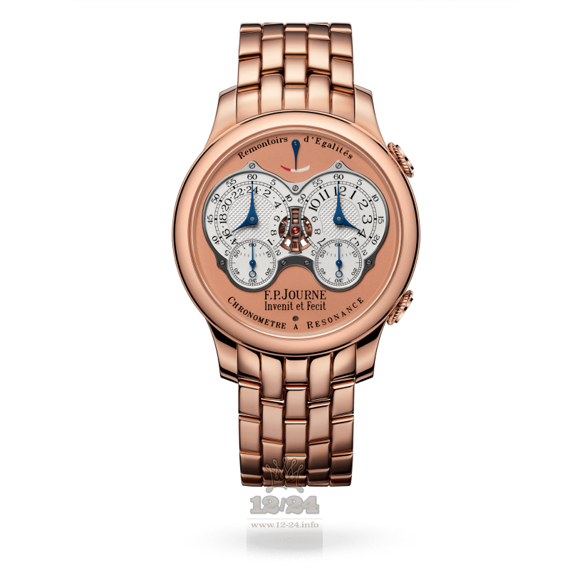 F.P.Journe Classique Watch chronometre resonance rg 42 mm Pink gold Case Pink Dial