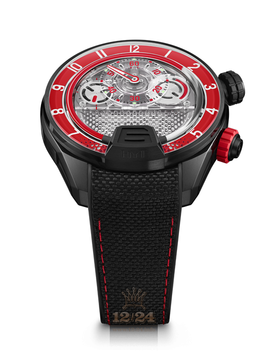 HYT H4 Watch 512-TD-68-RF-RN 51 mm Titanium DLC coating Case