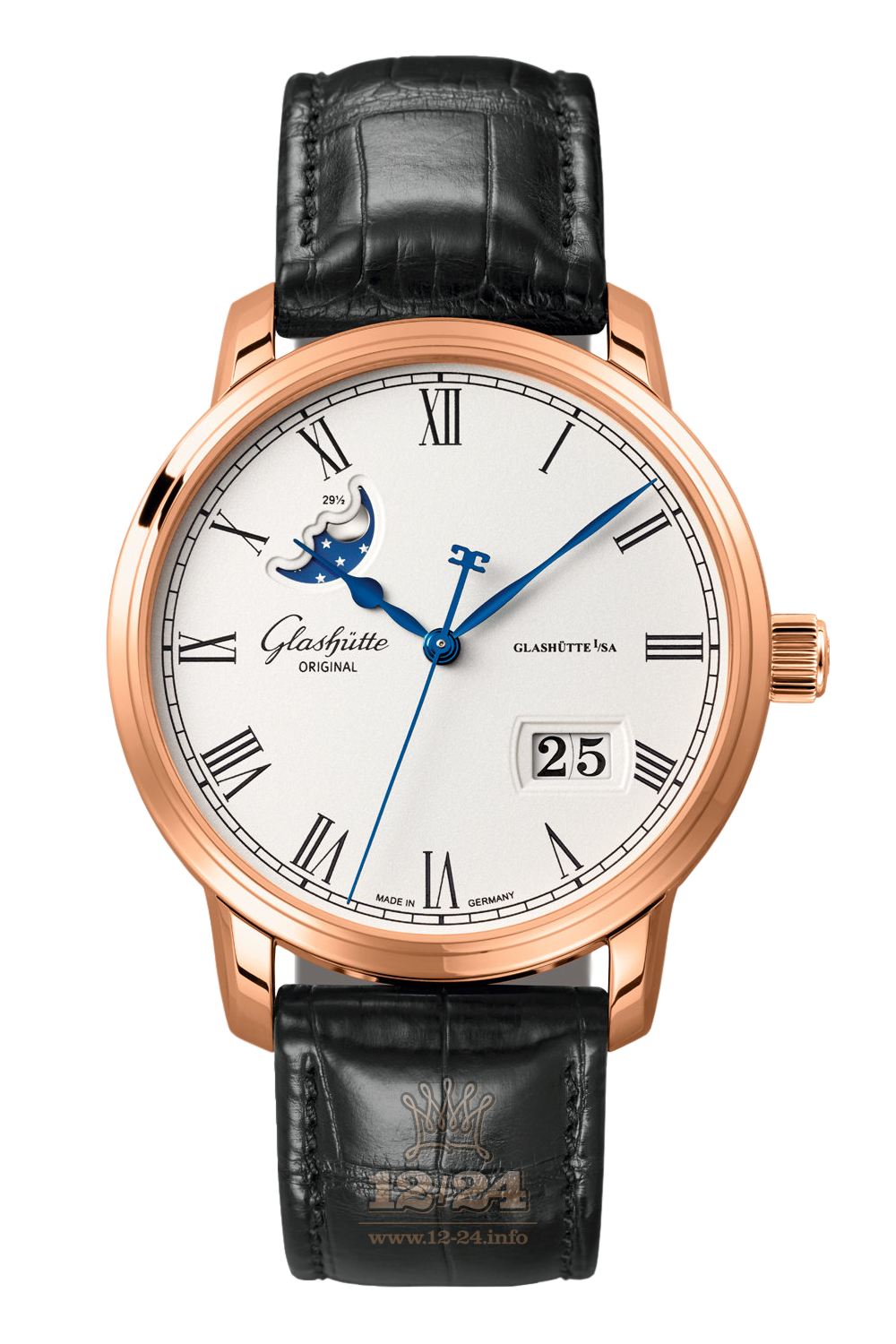 Glashutte Senator Watch 100-04-32-15-04 40 mm Pink gold Case White Dial