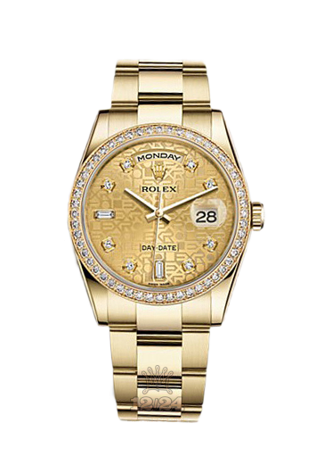 Rolex Day-Date Watch 118348-0152 36 mm Yellow gold Case Golden Dial