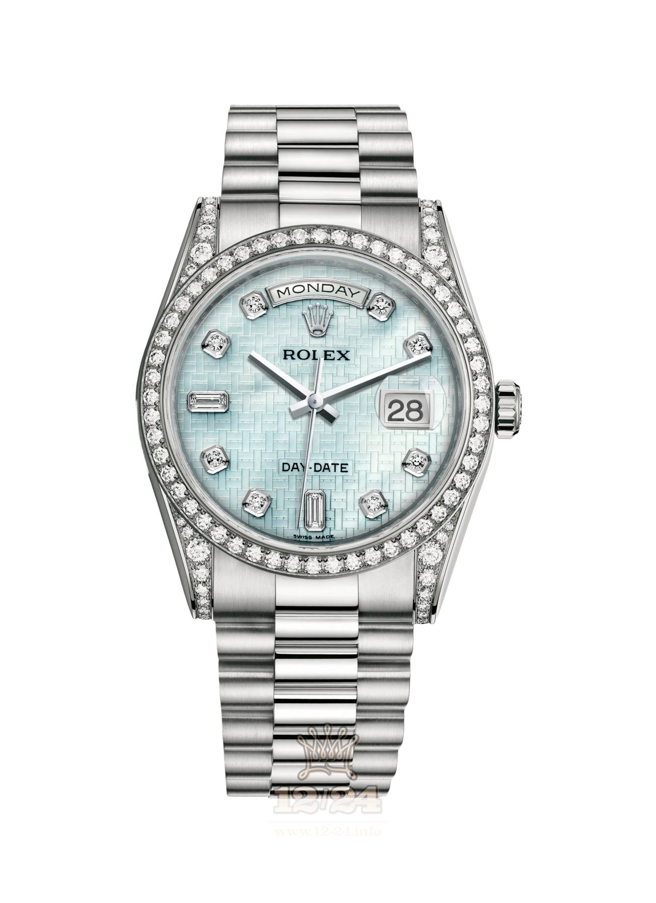 Rolex Day-Date Watch 118389-0084 36 mm White gold Case Blue Dial