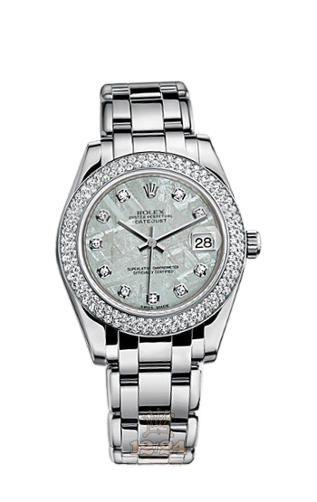 Rolex Pearlmaster Watch 81339-0002 34 mm White gold Case Gray Silver Dial
