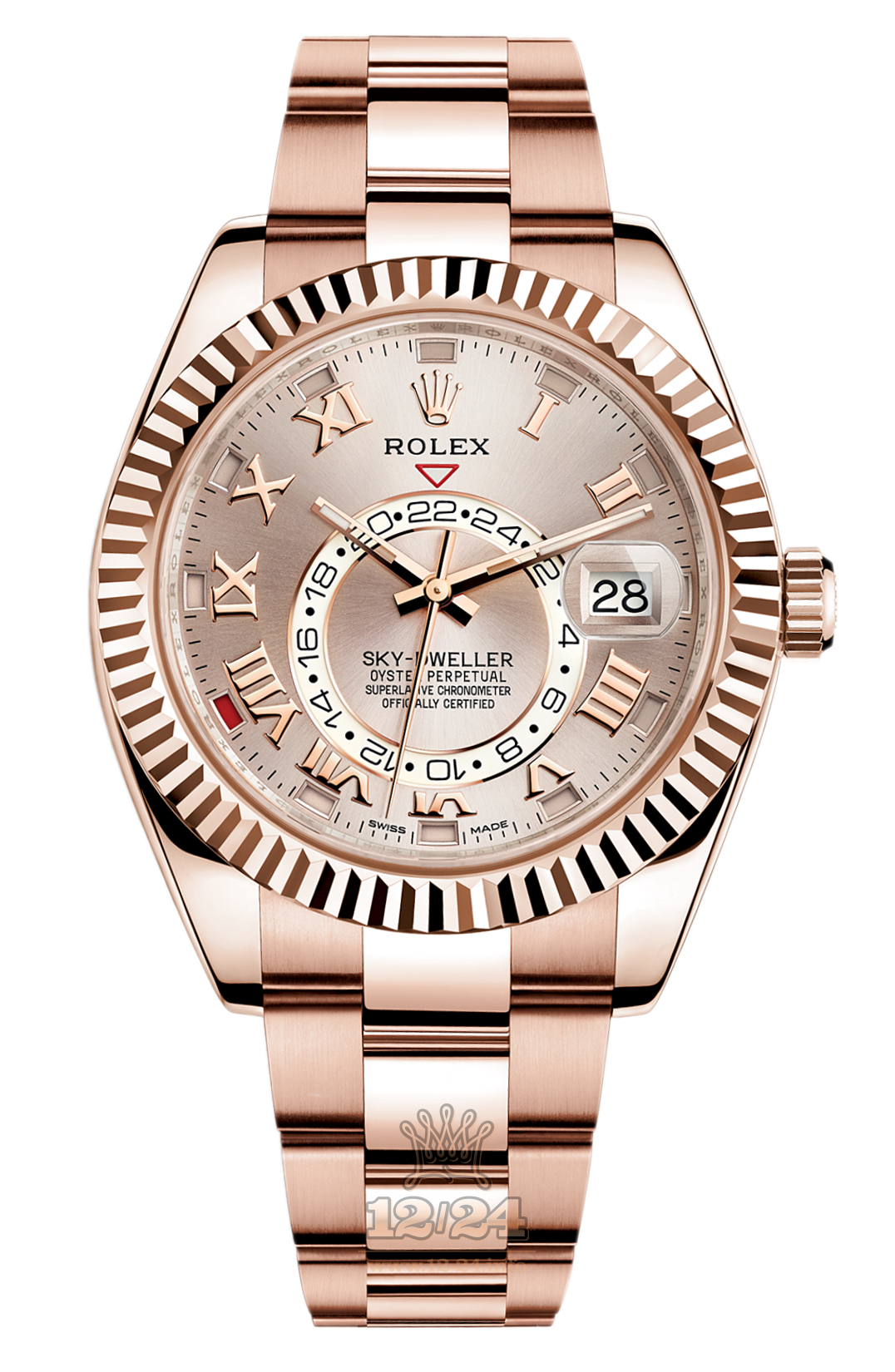 Rolex Sky-Dweller Watch 326935-0004 42 mm Pink gold Case Pink Dial