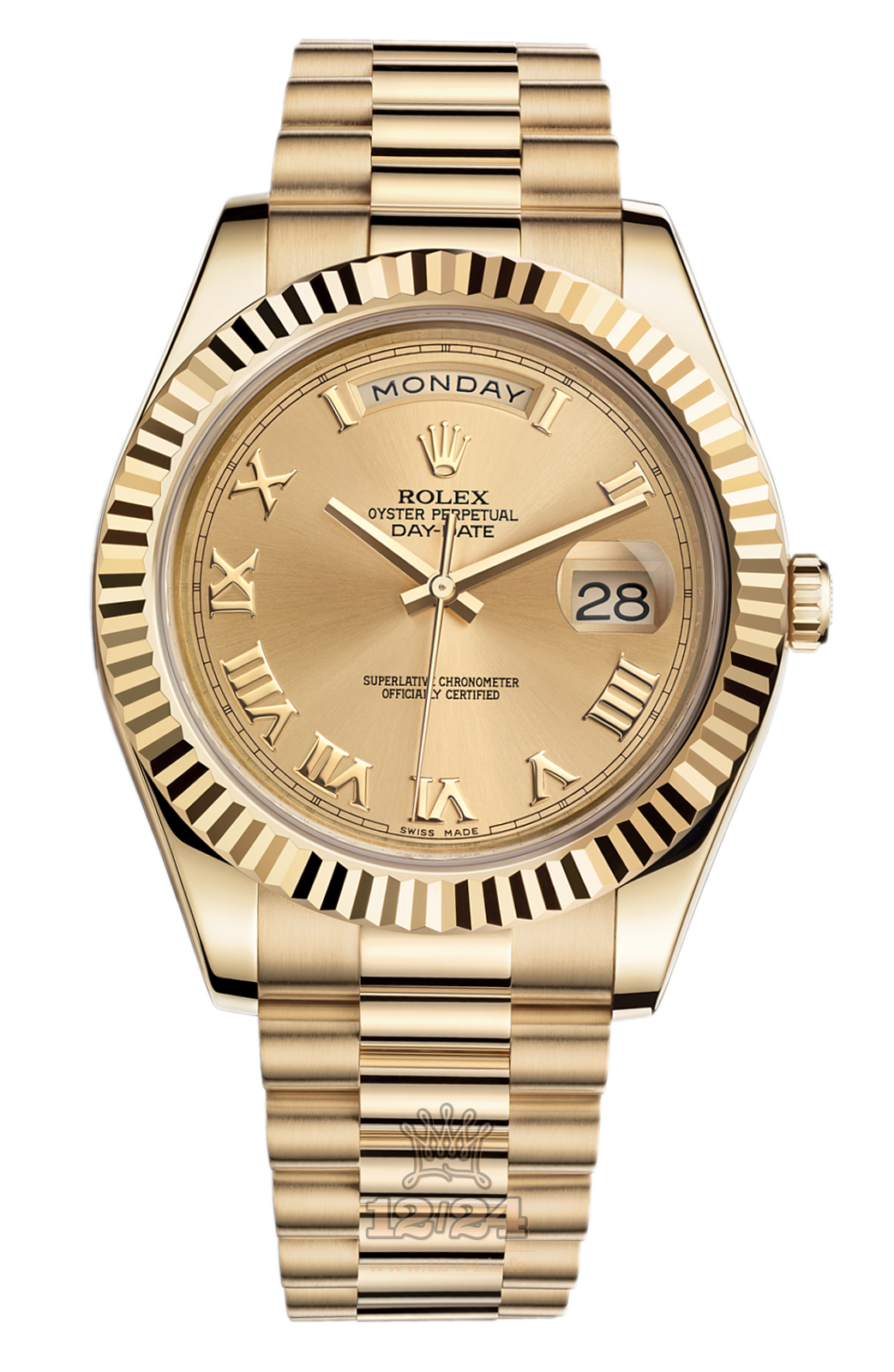 Rolex Day-Date II Watch 218238-0038 41 mm Yellow gold Case Golden Dial