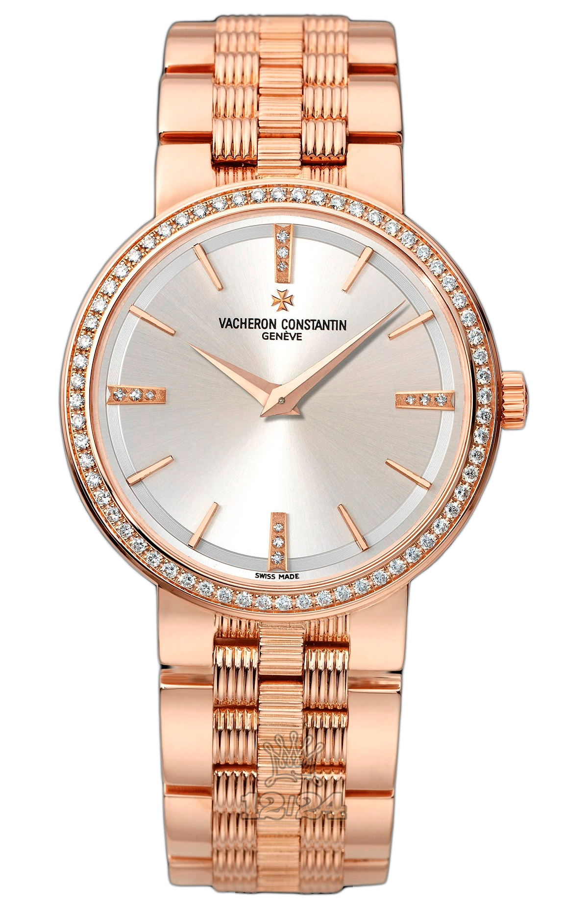 Vacheron Constantin Traditionnelle Watch 25557/Q01R-9277 30 mm Pink gold Case Silver Dial