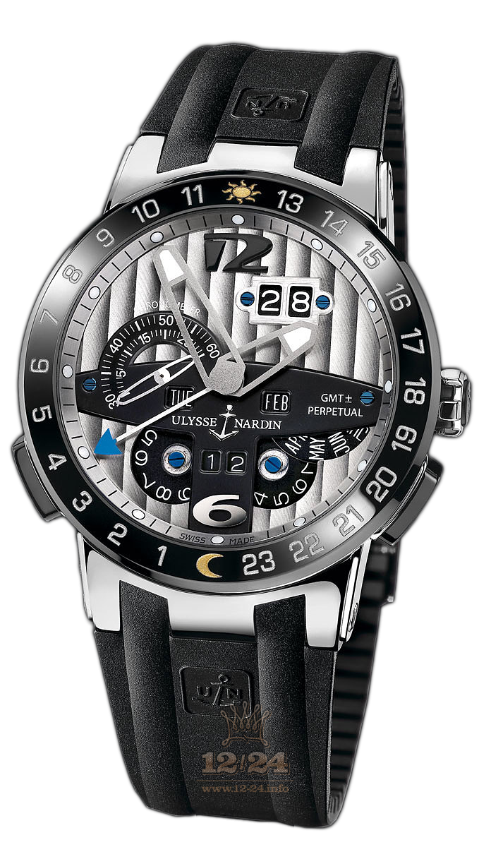 Ulysse Nardin Executive Watch 329-00-3 43 mm Platinum Ceramics Case White Dial