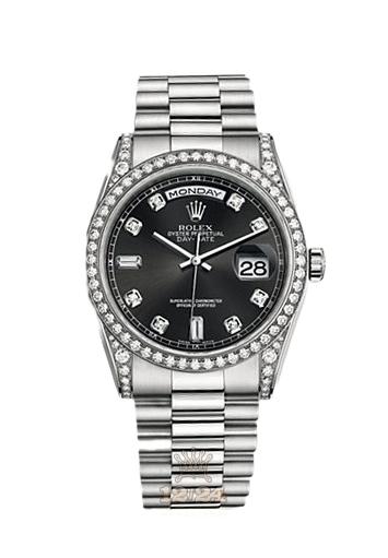 Rolex Day-Date Watch 118389-0013 36 mm White gold Case Black Dial