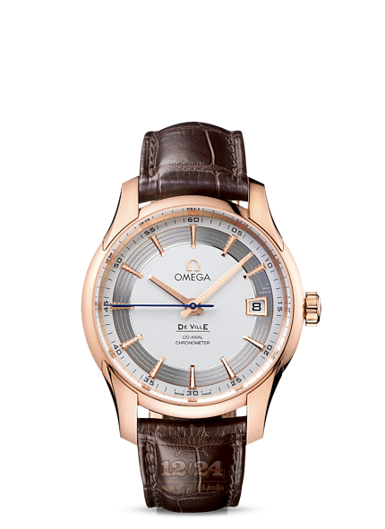 Omega Hour Vision Watch 431.63.41.21.02.001 41 mm Pink gold Case Silver Dial