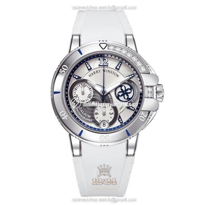 Harry Winston The Ocean Collection Watch OCSACH38ZZ001 38 mm Silver Dial