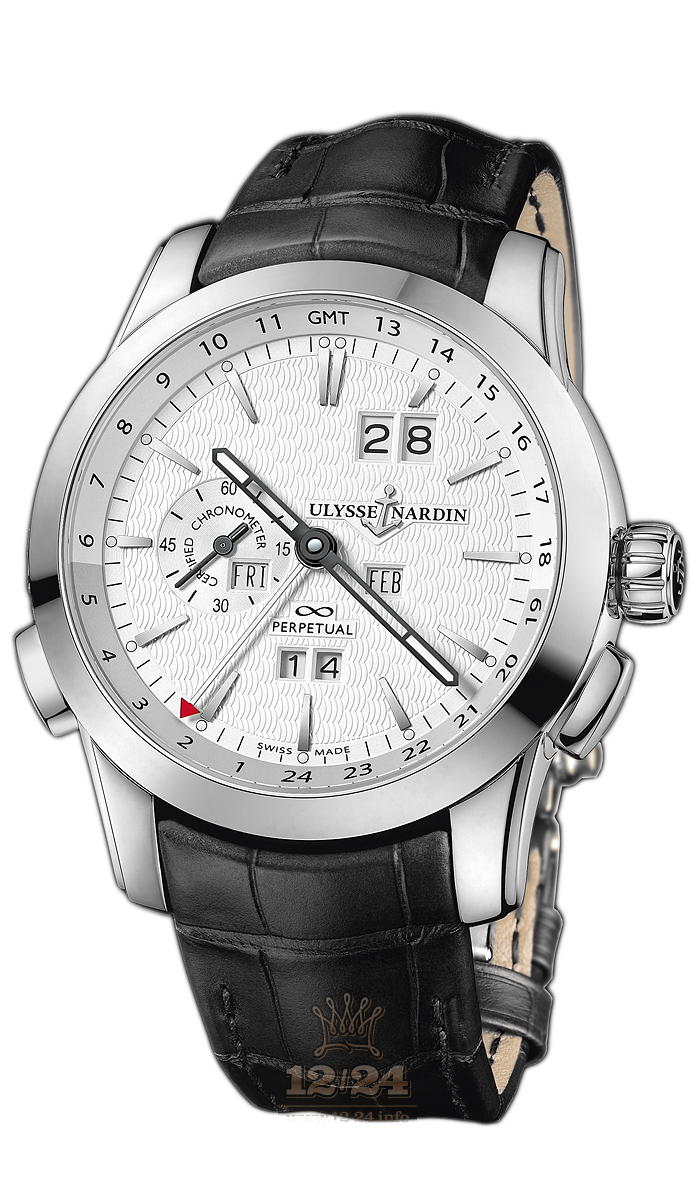 Ulysse Nardin Classic Watch 329-10 43 mm Platinum Case Silver Dial