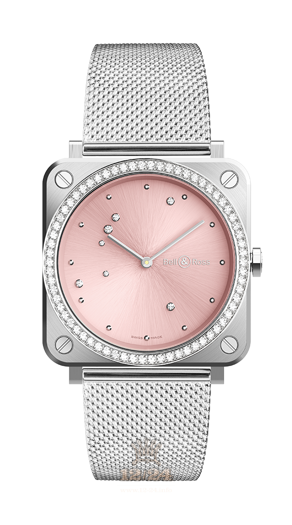 Bell & Ross Instruments Watch BRS-EP-ST-LGD/SST 39 mm Stainless steel Case Pink Dial