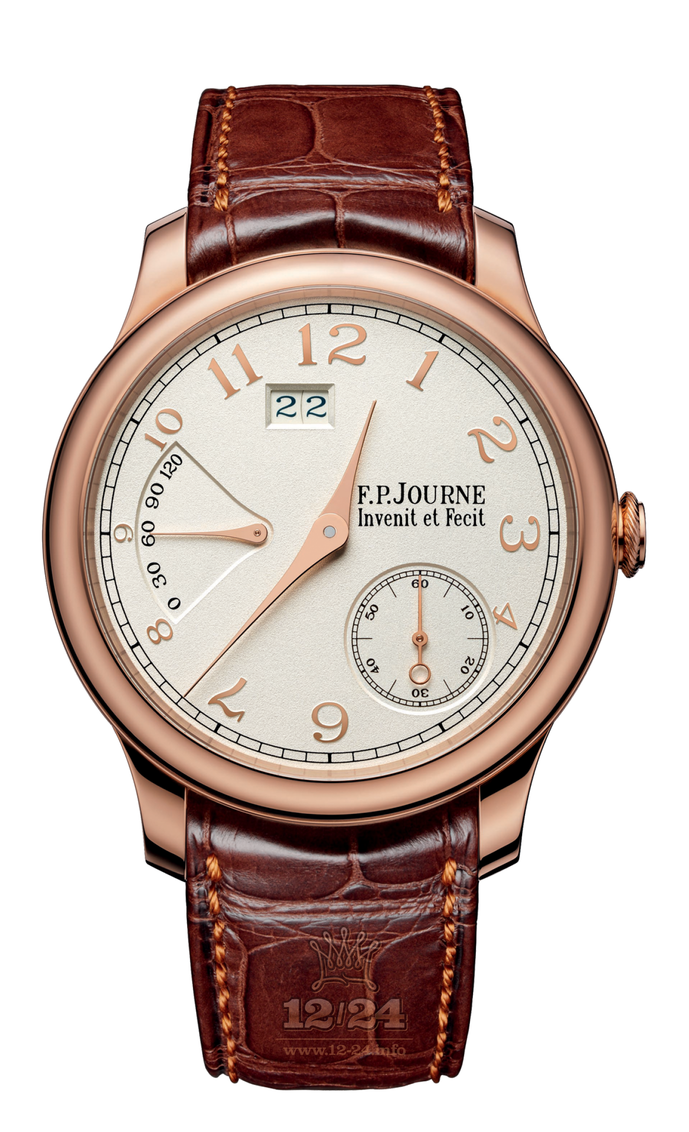 F.P.Journe Octa Watch FPJ-Co-Octa-AutomatReserve-Grainy-AR-CuirOr 40 mm Pink gold Case White Dial