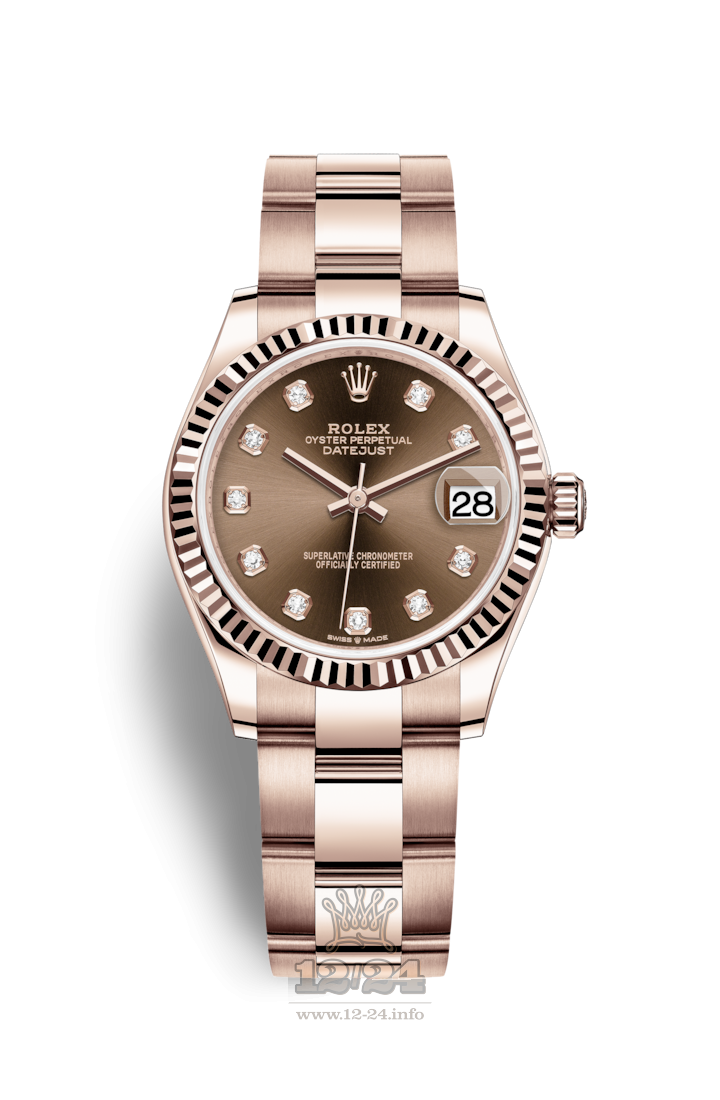 Rolex Datejust Watch 278275-0017 31 mm Pink gold Case Brown (chocolate) Dial