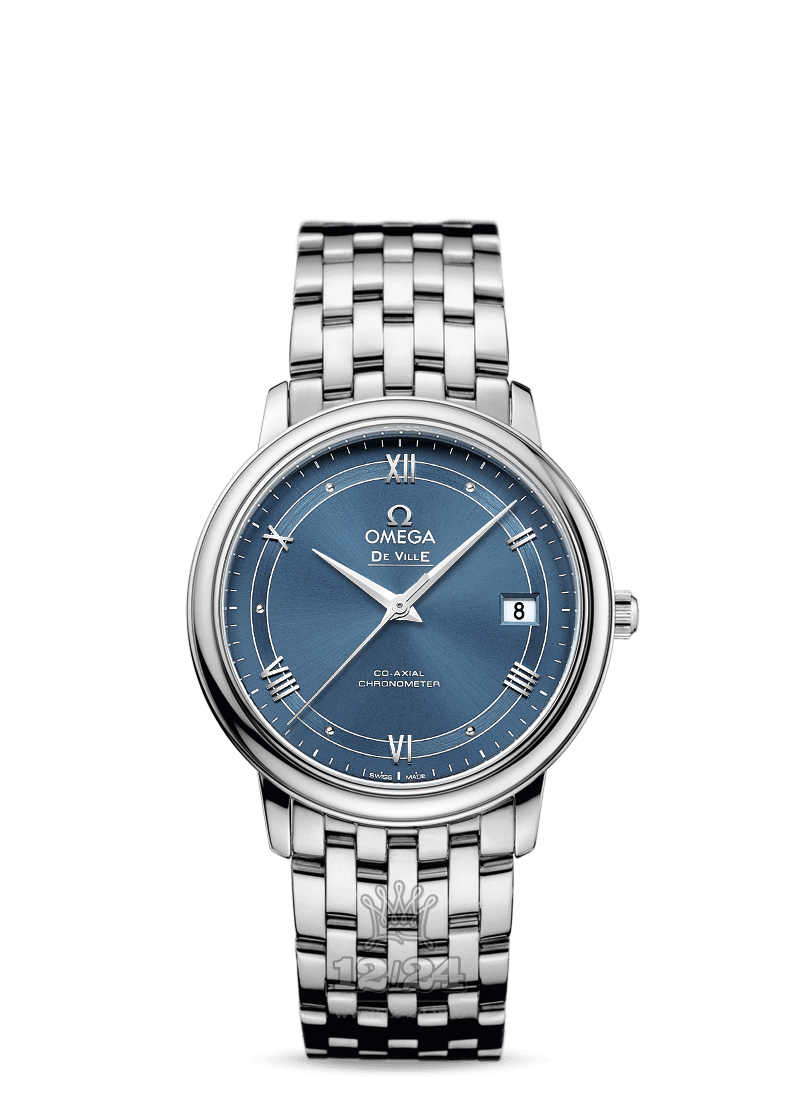Omega Prestige Watch 424.10.37.20.03.002 37 mm Stainless steel Case Dark blue Dial
