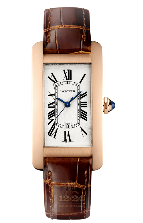 Cartier Tank Watch W2620030 42 mm Pink gold Case Silver Dial
