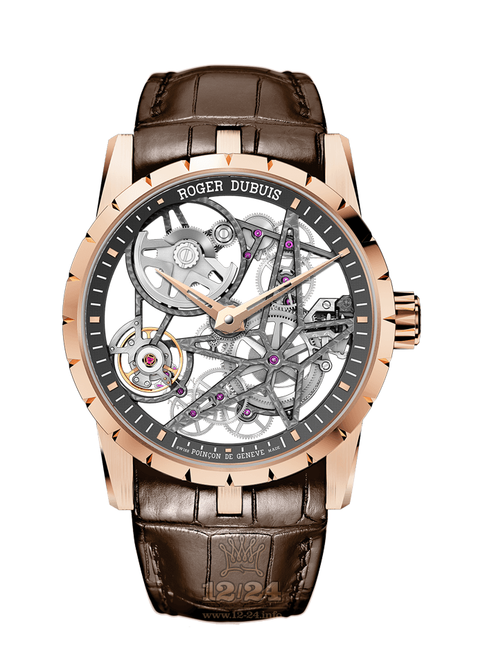 Roger Dubuis Excalibur Watch RDDBEX0422 42 mm Pink gold Case Golden Dial