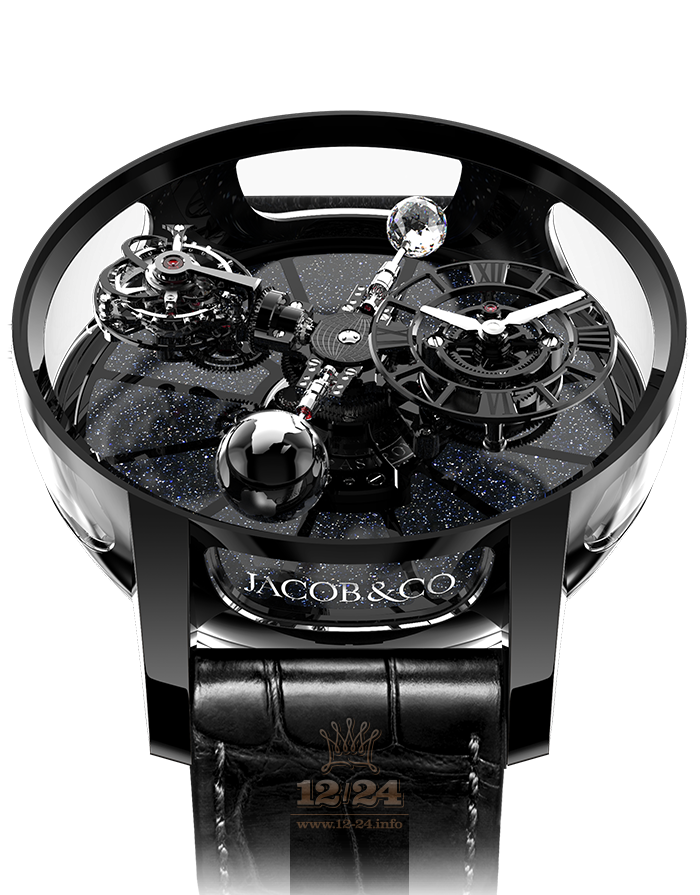 Jacob & Co Grand Complication Masterpieces Watch AT100.95.KK.SD.B 50 mm Ceramics Case Black Dial