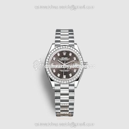 Rolex Lady-Datejust Watch 279139rbr-0011 28 mm White gold Case Gray Dial
