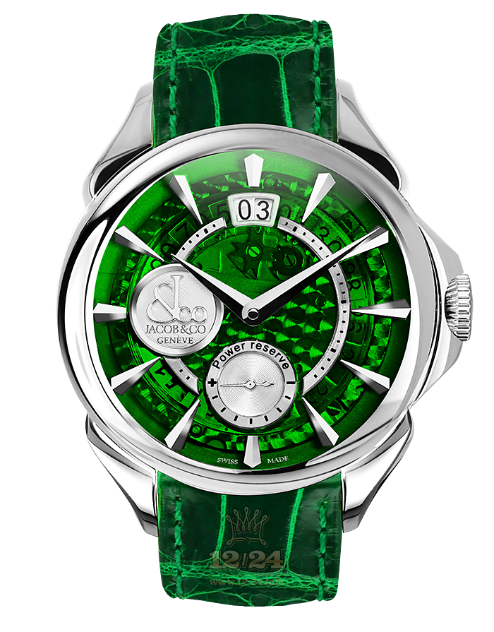 Jacob & Co Gents Collection Watch PC400.10.NS.MG.A 42 mm Stainless steel Case Green Dial