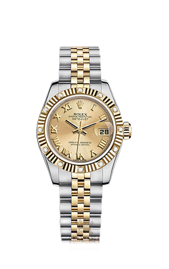 Rolex Lady-Datejust Watch 179313-0093 26 mm Steel / Yellow gold Case Golden Dial