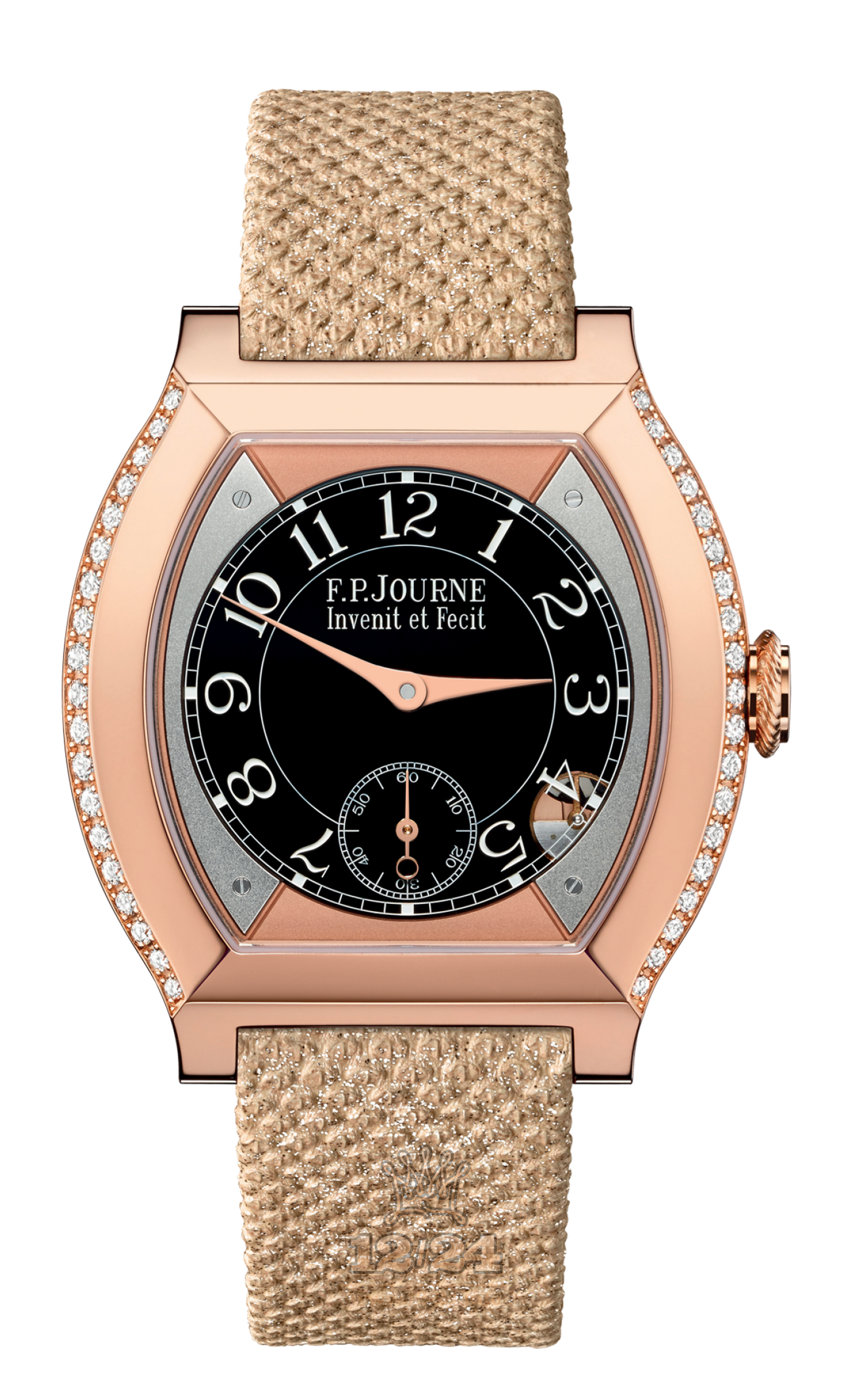 F.P.Journe Elegante Watch FPJ-Co-Elegante-Snake40mm-OrSnake 40 mm Pink gold Case Black Gray Golden Dial