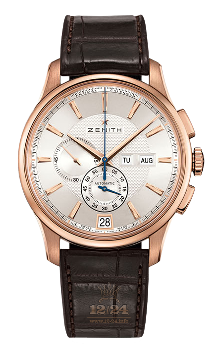 Zenith El Primero Watch 18.2070.4054/02.C711 42 mm Pink gold Case Silver Dial
