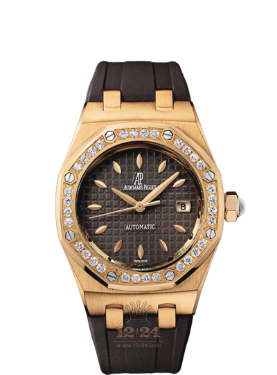 Audemars Piguet Royal Oak Watch 77321OR.ZZ.D080CA.01 33 mm Pink gold Case Brown (chocolate) Dial