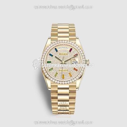 Rolex Day-Date Watch 128348rbr-0030 36 mm Yellow gold Case