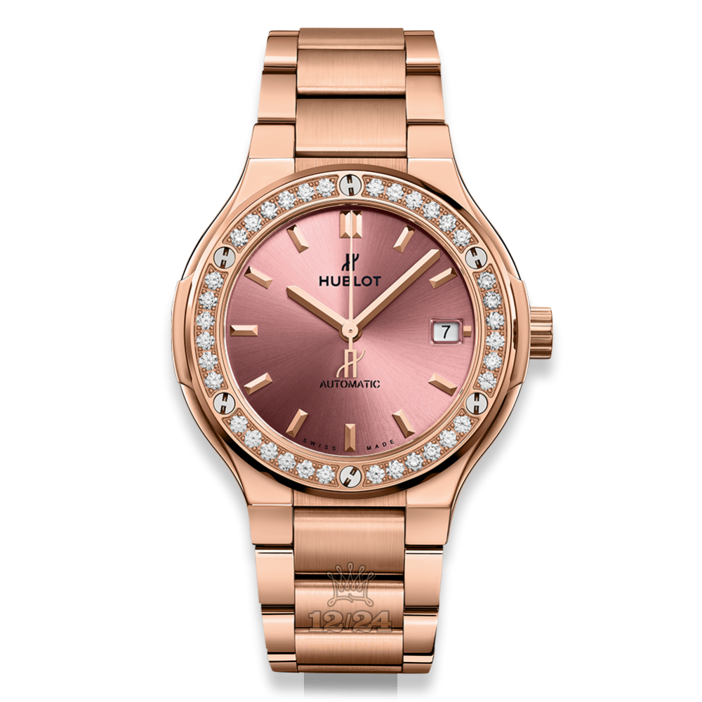 Hublot Classic Fusion Watch 568.OX.891P.OX.1204 38 mm Pink gold Case Pink Dial