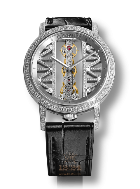Corum Golden Bridge Watch B113/03043 43 mm White gold Case Silver Dial