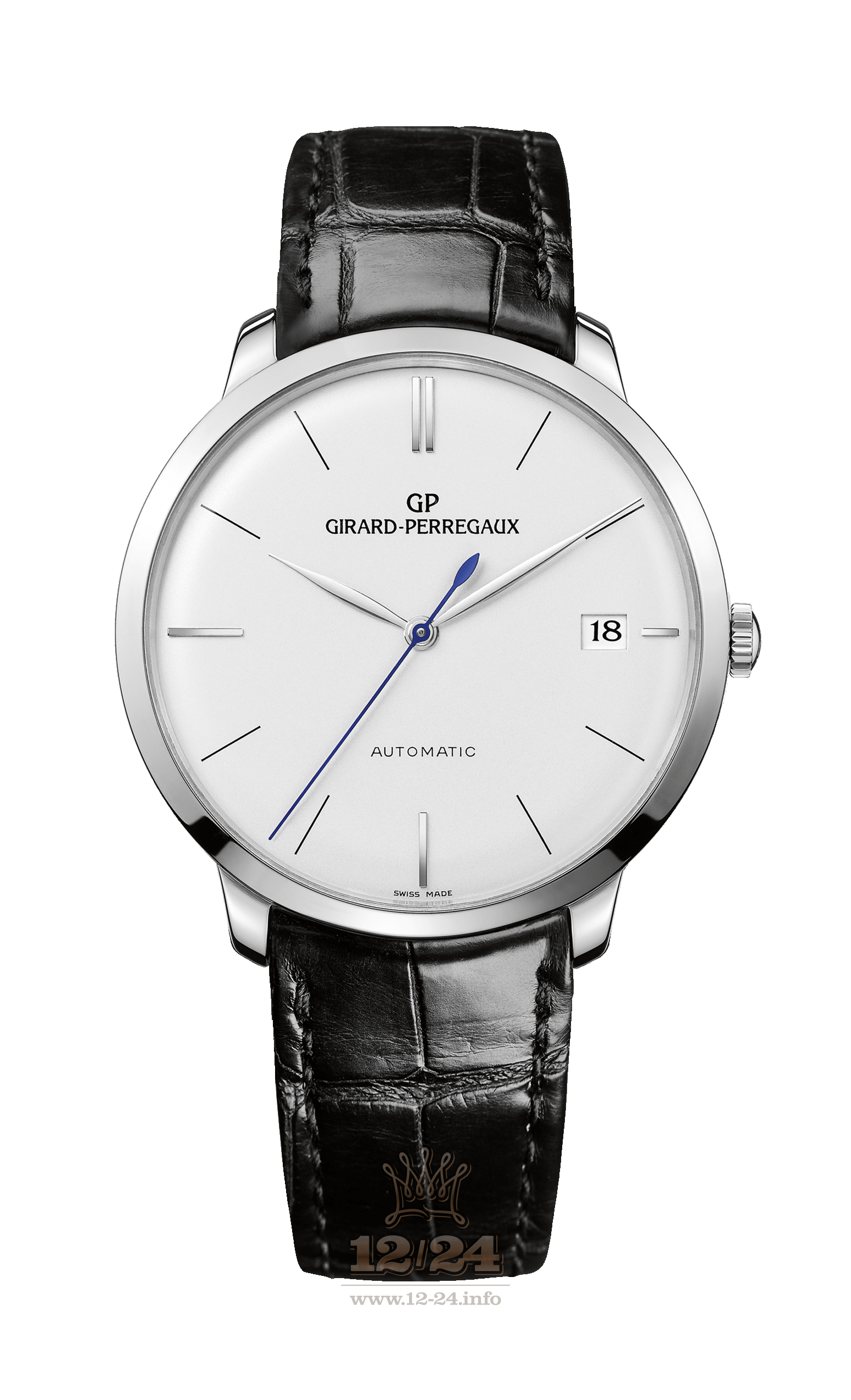 Girard Perregaux 1966 Watch 49527-53-131-BK6A White gold Case Silver Dial