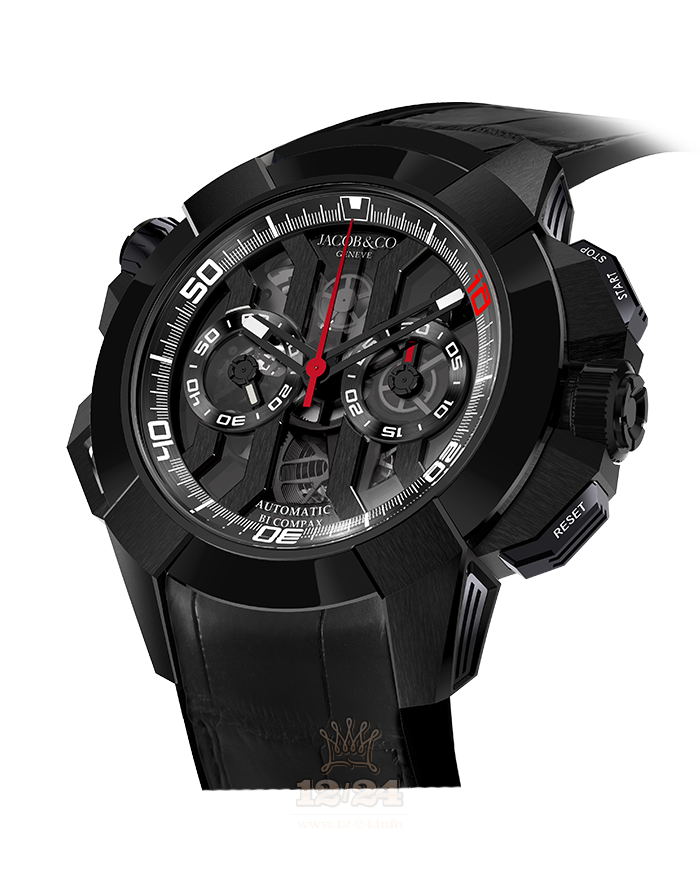 Jacob & Co Gents Collection Watch EC311.21.SD.BF.A 47 mm Titanium DLC coating Ceramics Case Black Dial