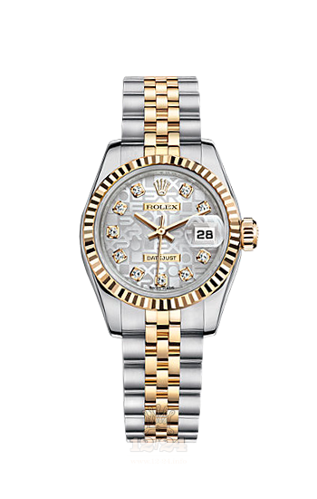 Rolex Lady-Datejust Watch 179173-0086 26 mm Steel / Yellow gold Case Silver Dial