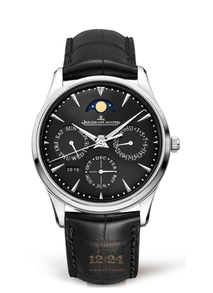 Jaeger-LeCoultre Master Watch 1308470 39 mm Stainless steel Case Black Dial