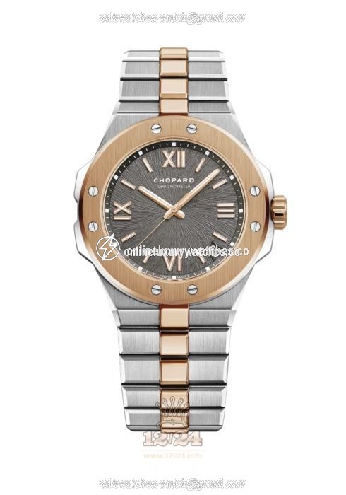Chopard Alpine Eagle Watch 298600-6001 41 mm Stainless steel Pink gold Case Gray Dial