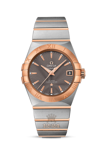 Omega Constellation Watch 123.20.38.21.06.002 38 mm Steel / Pink gold Case Gray Dial