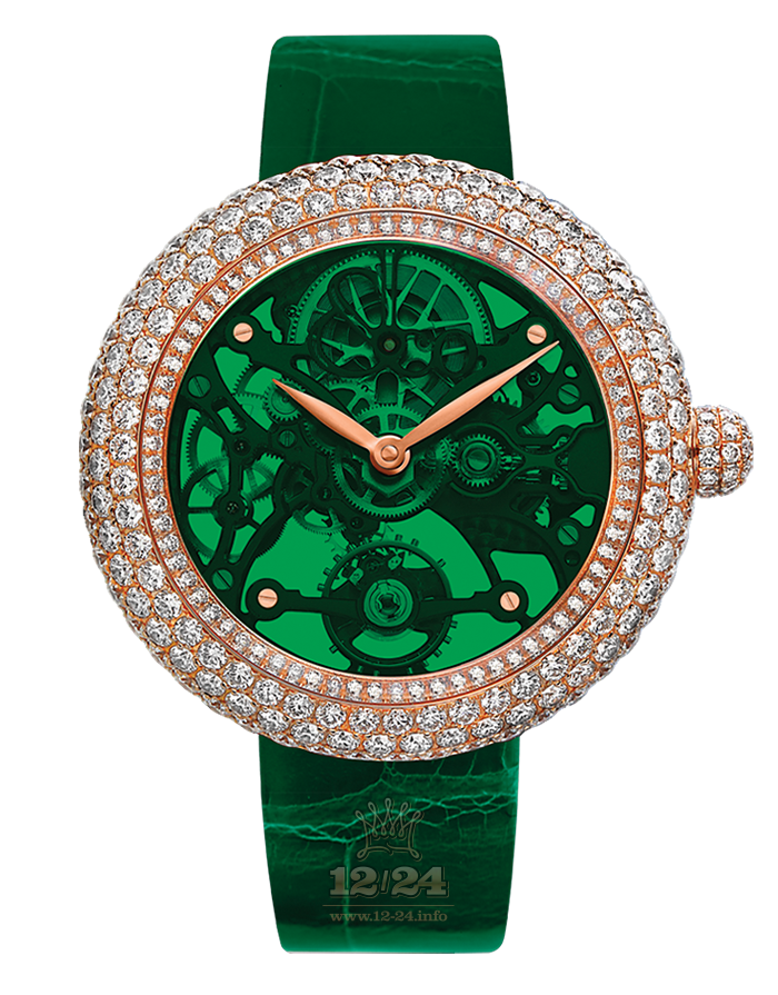 Jacob & Co Ladies Collection Watch BS431.40.RD.QG.A 44 mm Pink gold Case Green Dial