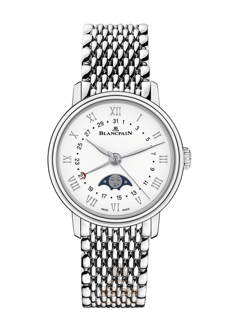 Blancpain Villeret Watch 6106-1127-MMB 29 mm Stainless steel Case White Dial