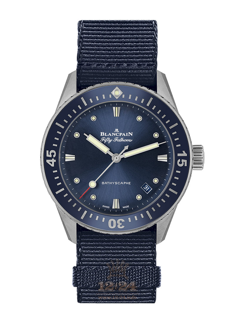 Blancpain Fifty Fathoms Watch 5100-1140-NAOA 38 mm Stainless steel Case Dark blue Dial