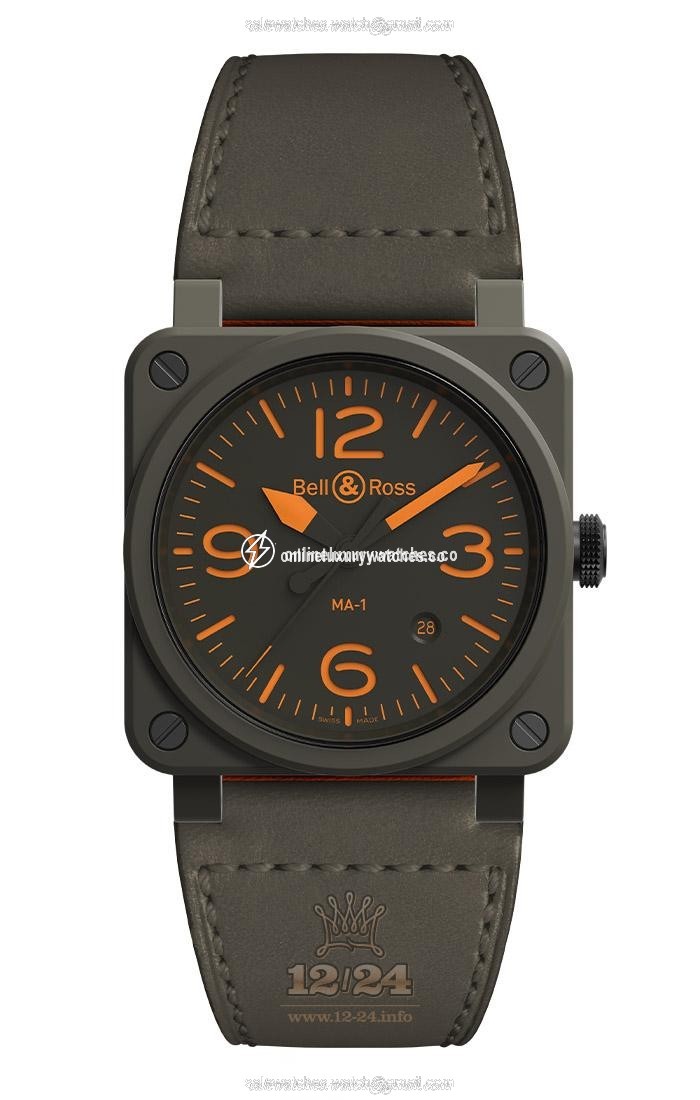 Bell & Ross Instruments Watch BR0392-KAO-CE/SCA Ceramics Case Black Dial