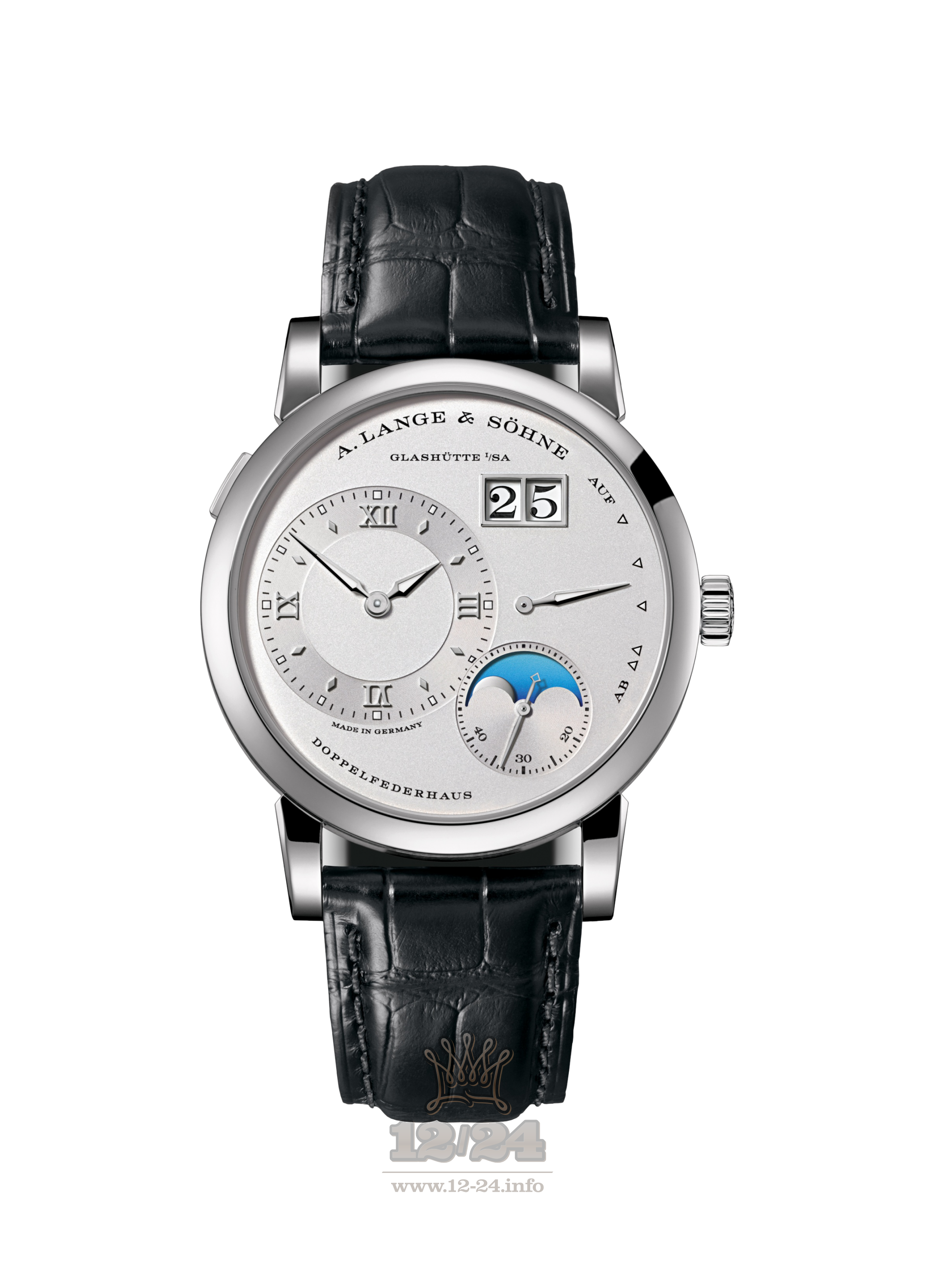 A.Lange & Sohne Lange 1 Watch 192.025 38 mm Platinum Case Silver Dial
