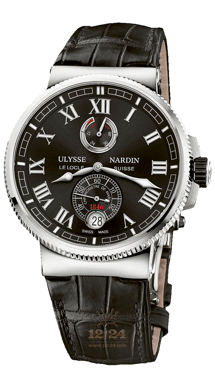 Ulysse Nardin Marine Watch 1183-126/42 43 mm Stainless steel Titanium Case Black Dial