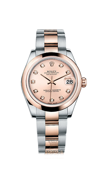 Rolex Datejust Watch 178241-0033 31 mm Steel / Pink gold Case Pink Dial
