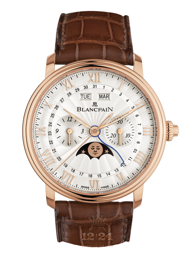 Blancpain Villeret Watch 6685-3642-55B 40 mm Red gold Case White Dial