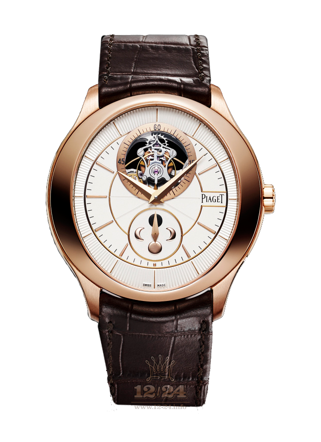 Piaget Black Tie Watch G0A37114 43 mm Pink gold Case Silver Dial
